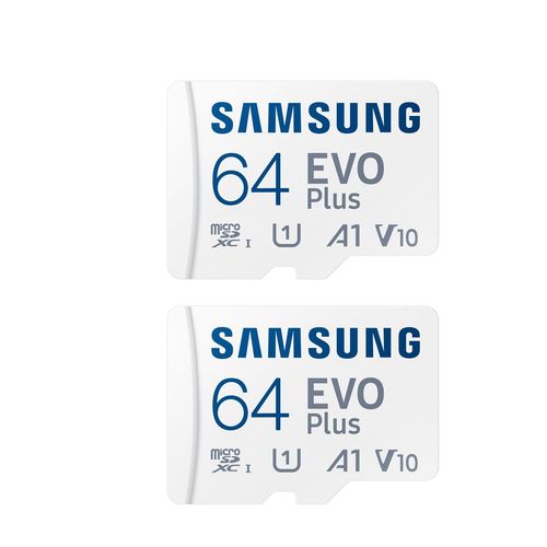 2PCS Carte mémoire Micro SD SDXCSAMSUNG EVO PLUS 64Go MB-MC64KA/EU 130Mb/s ideal pour smartphone tablette etc.