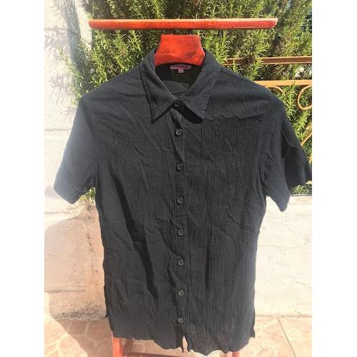 Chemise Manches Courtes Noire Taille 46/48