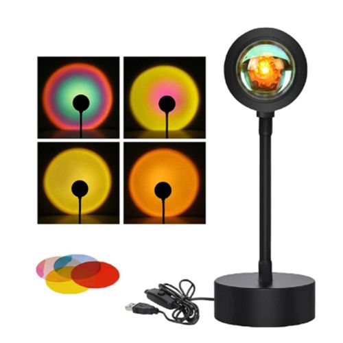 Ttooyful Projecteur Smart Sunset Projection Atmosphère Led Veilleuse Usb