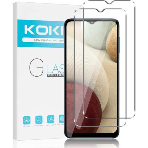 2 Pièces Verre Trempé Compatible Avec Samsung Galaxy A12-A23-A13-M12 Film Protection Écran Sans Bulles D'air 0,33mm Hd Ultra Transparent Dureté 9h Glass Pour Samsung A13