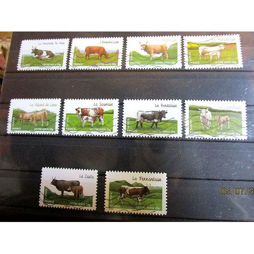 2014. Adh953;Adh954;Adh955;Adh957;Adh958;Adh959;Adh961;Adh962;Adh963;Adh964: Faunes: Les Vaches De Nos Régions.