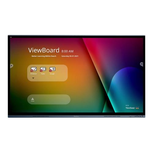 ViewSonic ViewBoard IFP7562 - Classe de diagonale 75" (74.5" visualisable) écran LCD rétro-éclairé par LED - interactive - avec écran tactile (multi-touch) / capacité PC en option (slot-in) - 4K...