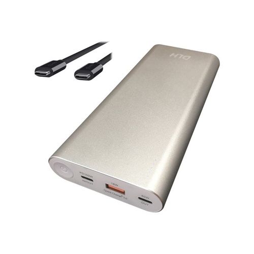 Dlh Energy Dy-Be4200 - Banque D'alimentation - 26800 Mah - 100 Watt - 5 A - Pd, Qc 3.0 - 3 Connecteurs De Sortie (Usb Type A, 24 Pin Usb-C) - Sur Le Câble : Usb-C