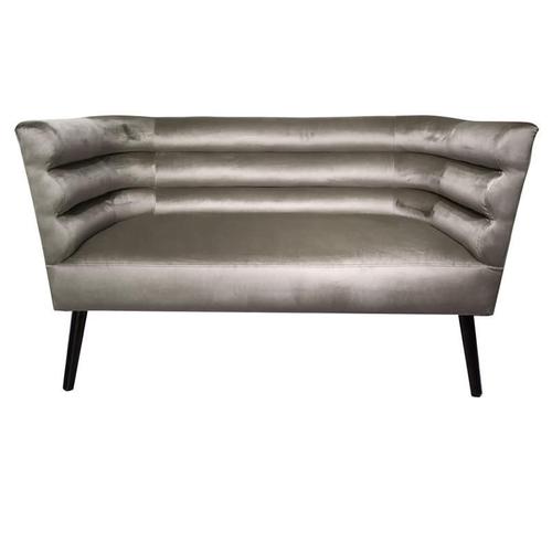 Paris Prix - Canapé Design En Velours "Amelia" 130cm Taupe