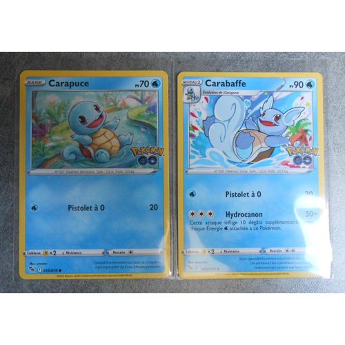 Carte Pokemon Carapuce 015/78 + Carabaffe 016/078 - Eb10.5 - Pokemon Go - Vf