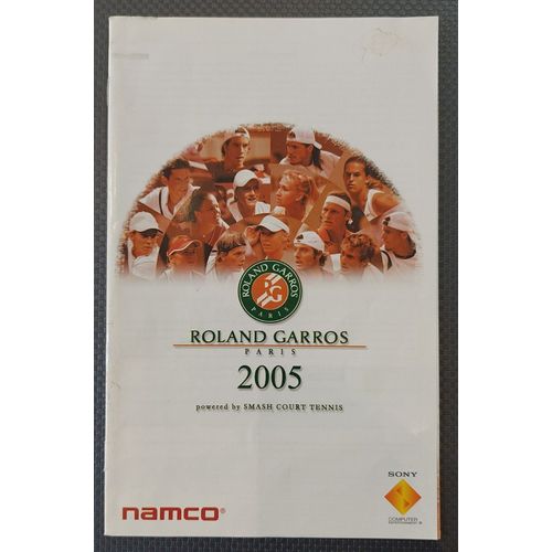 Roland Garros Paris 2005 - Notice Officielle Playstation 2 - Sony