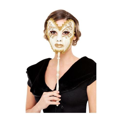 Crème Masque Vénitien Avec Bâton Main