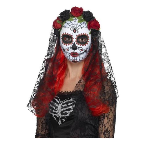 Masque Mademoiselle Du Dia De Los Muertos (Taille Unique Femme)