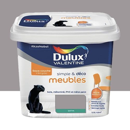 Peinture Meubles Dulux Valentine Simple & Déco Taupe intense 0,5 L