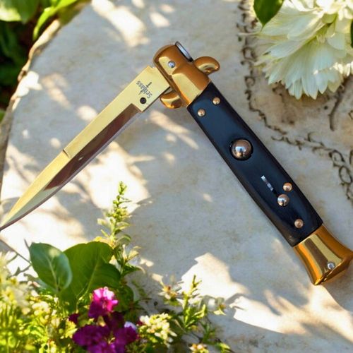 Couteau de poche pliant automatique