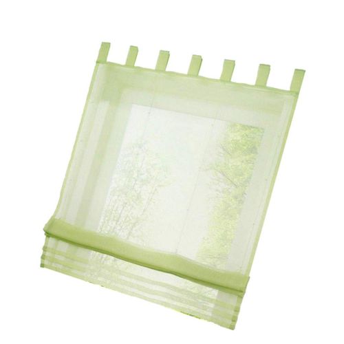 Sheer Voile Stores Romains Rideaux Pour Chambre À Coucher Cuisine Balcon Vert-60 × 155cm