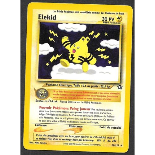Carte Pokémon Elekid 22/111 - Neo Genesis Wizards (Fr)