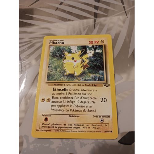 Carte Pokemon Pikachu 1995 60/64