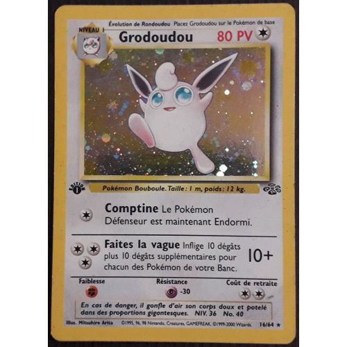 Carte Pokémon Grodoudou 16/64 [Holo - Premiere Edition] - Jungle Wizards (Vf)