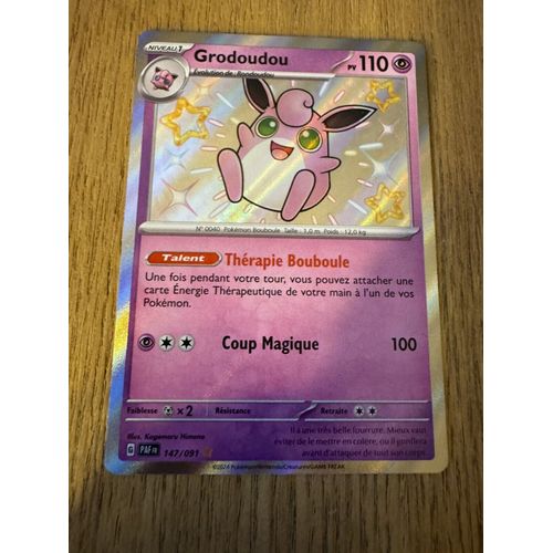 Carte Pokémon Grodoudou Shiny 147/091 Destinée De Paldea