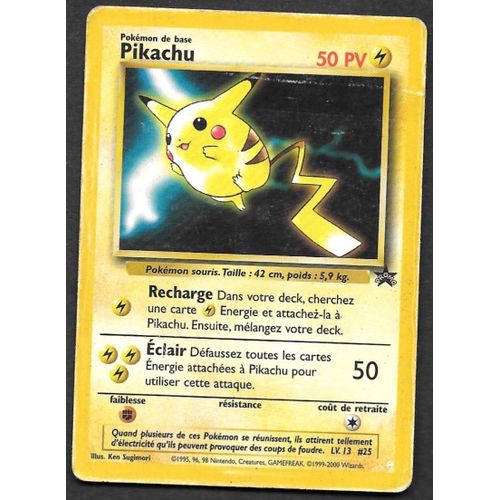 Carte Pokémon Pikachu 4 Promo Black Star - Wizards (Fr)