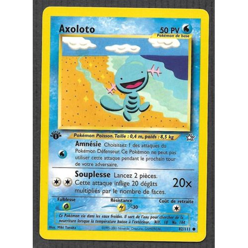 Carte Pokémon Axoloto 82/111 [Premiere Edition] - Neo Genesis Wizards (Vf)