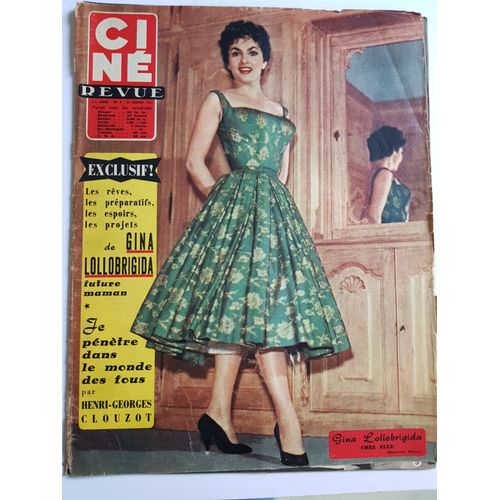 Cine Revue 1957 N° 4 : Gina Lollobrigida.Rock Hudson.Humphrey Bogart.Jean Marais.