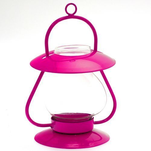 Lanterne Décorative - Verre Souffl? - Rose