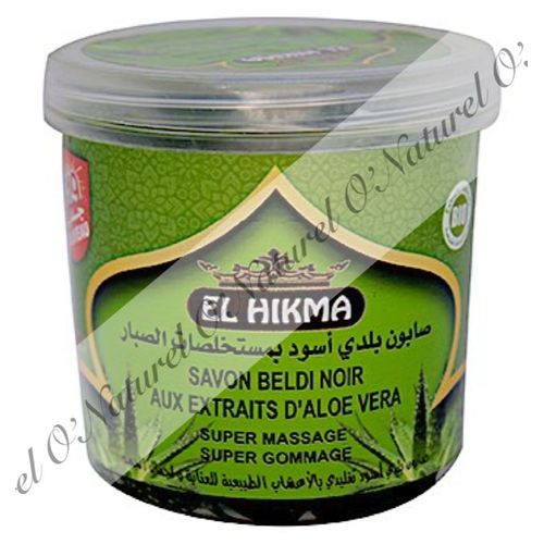Savon Noir Beldi À L'aloé Vera Bio 100% Naturel 250g Black Soap Aloe Vera 