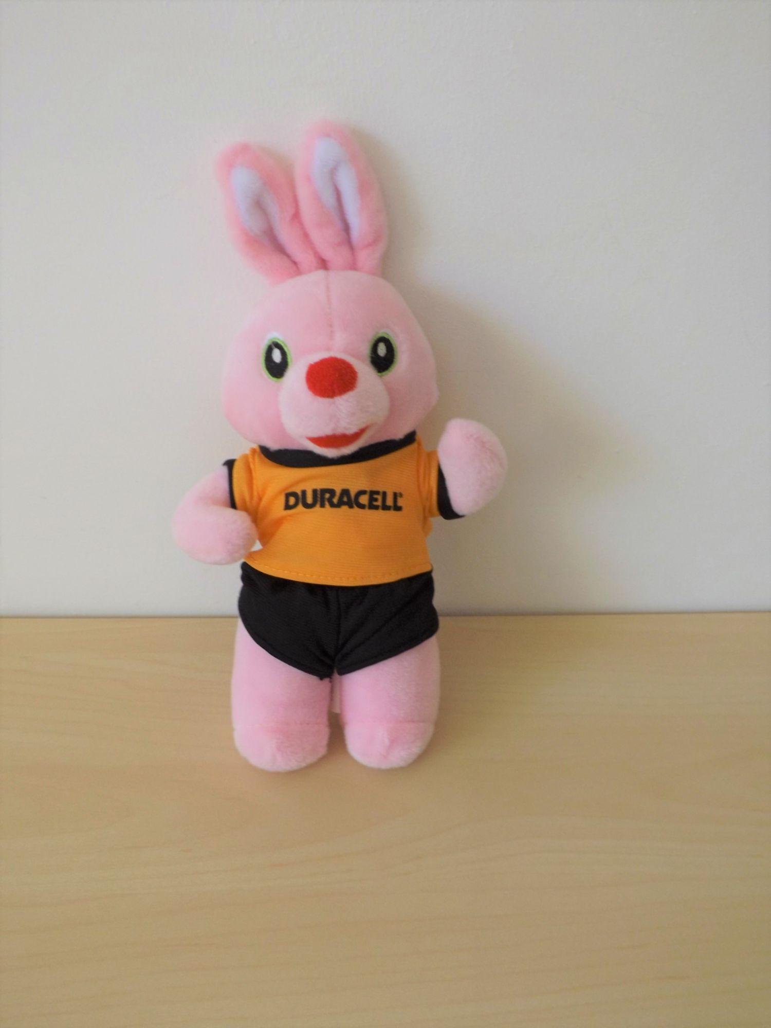 occasion - Voiture lapin DURACELL ultra - 40cm - peluche rose f1