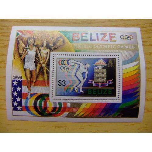 50 Belize 1984 / Jeux Olympiques De Los Angeles Yvert Bloc 52 Mnh