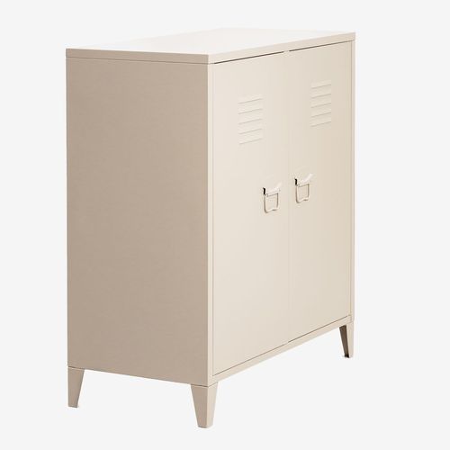 Buffet Casier 2 Portes En Acier Pohpli Tapioca Beige