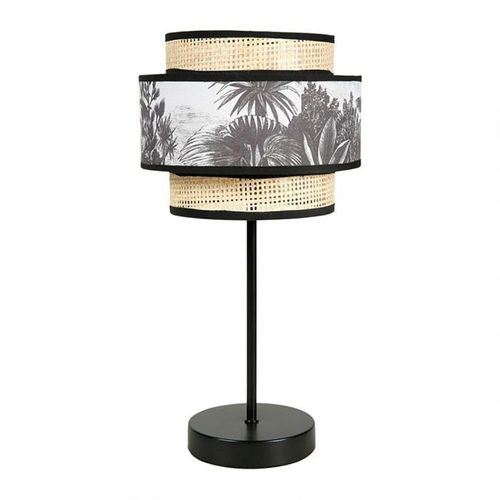 Lampe Abat-Jour Papier Rotin 3 Niveaux Ombrage