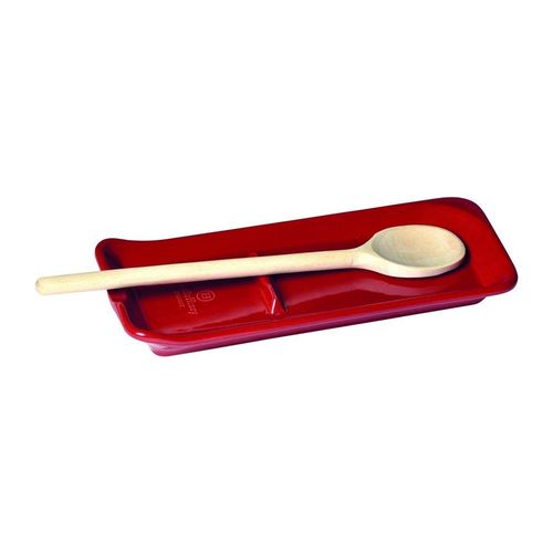 Repose Cuillère 22,5x10x2,5 Cm Rouge En Cérémique