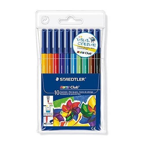 Staedtler Etui De 10 Feutres De Coloriage Noris Club 1 Mm Assortis