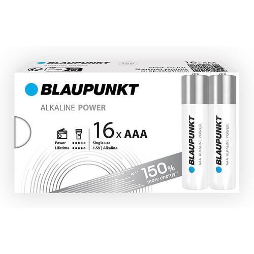 BLAUPUNKT piles AAA alcalines, paquet de 16