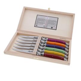 LAGUIOLE TABLE Coffret 6 couteaux à steak corne noire – DEGRENNE