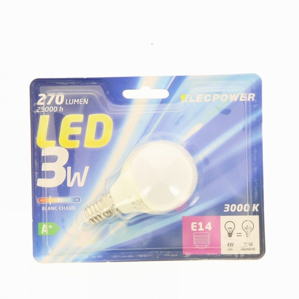 Dimmable E14 ampoule bougie LED, 3w, verre transparent, 2700k