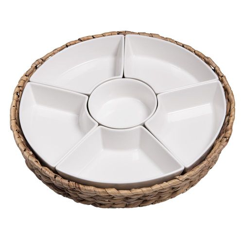 Service Apéritif Tressé 7 Pièces 36 Cm
