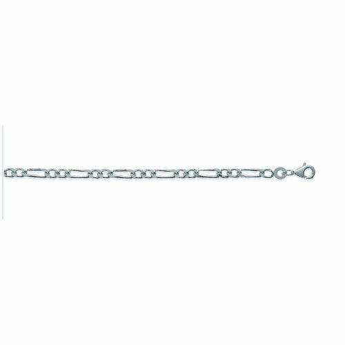 Chaine Homme - Argent 925 - Cheval Alternée 1+2 - Largeur : 2,5 Mm - Longueur : 55 Cm