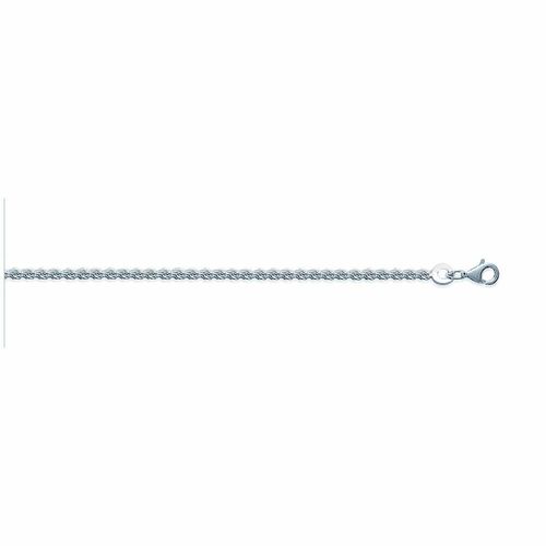 Chaine Femme - Argent 925 - Chaîne Corde - Largeur : 2 Mm - Longueur : 50 Cm