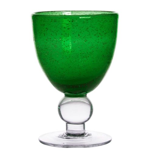 Verre À Pieds Artisan Bullé 28 Cl Vert Foncé (Lot De 6)