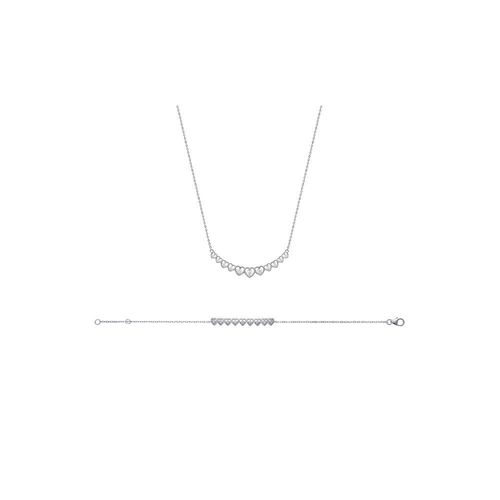 Collier Femme - Argent 925 - Oxyde De Zirconium - Longueur : 45 Cm