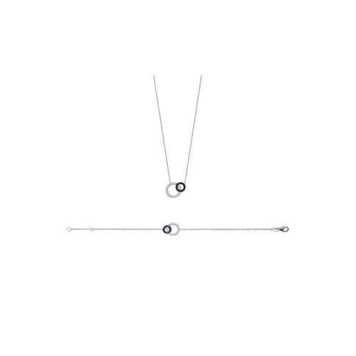 Collier Femme - Argent 925 - Oxyde De Zirconium - Longueur : 45 Cm
