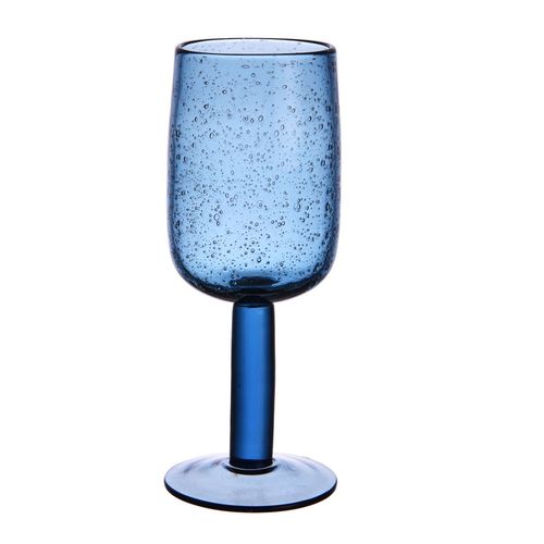 Verre À Pied Perla Bullé 28 Cl Bleu (Lot De 6)