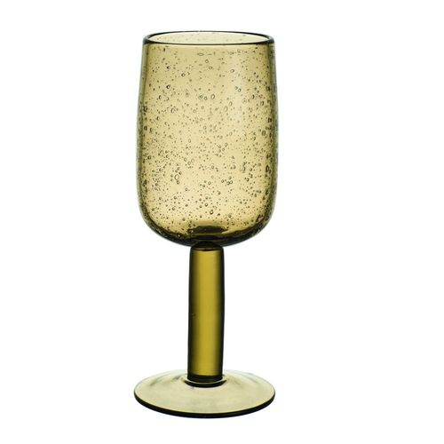 Verre À Pied Perla Bullé 28 Cl Ambre (Lot De 6)