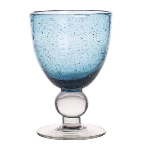 Verre À Pied Artisan Bullé 28 Cl Bleu (Lot De 6)