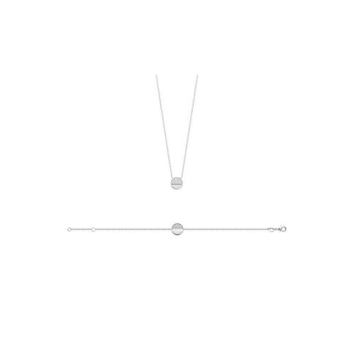 Collier Femme - Argent 925 - Oxyde De Zirconium - Longueur : 45 Cm