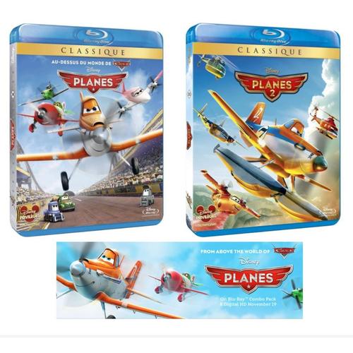 Planes 1 Et Planes 2: Fire & Rescue - Édition Disney Blu-Ray "Classique" Avec N° Sur La Tranche (108 Pour Le 1 Et 111 Pour Le 2)