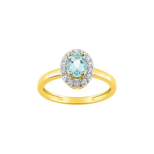 Bague Femme - Aigue Marine - Or 18 Carats