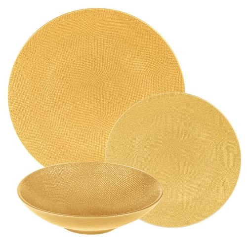 Service D'assiettes Vésuvio Safran 18 Pièces