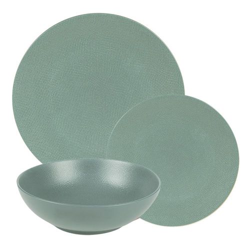 Service D'assiettes Vésuvio Bleu 18 Pièces