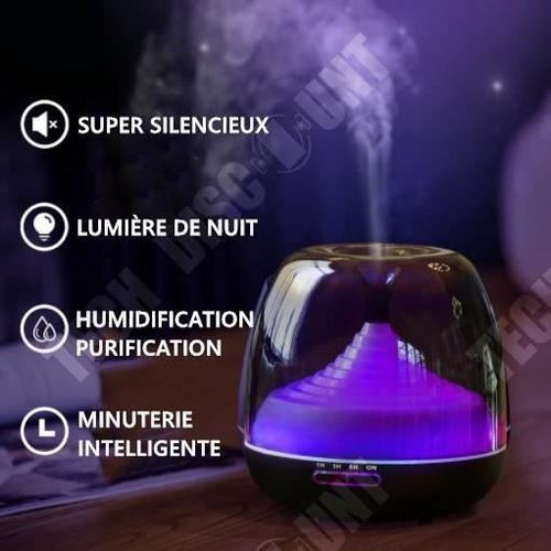 Td® 500ml Humidificateur Diffuseur D'huiles Essentielles,Humidificateur D'air Electrique Ultrasonique Avec 7-Couleurs Led Pour Spa 
