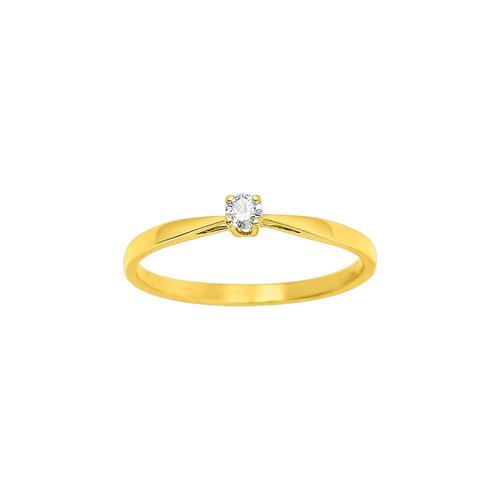 Bague Femme - Or 18 Carats - Diamant 0,08 Carats