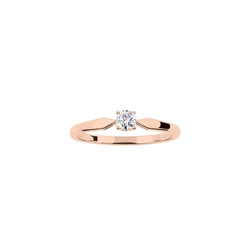 Bague Femme - Or 18 Carats - Diamant 0,14 Carats